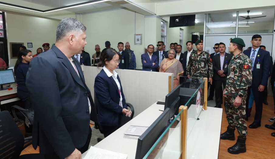 सम्माननीय प्रधानमन्त्री र माननीय गृहमन्त्रीज्यू कार्यालय निरीक्षणमा